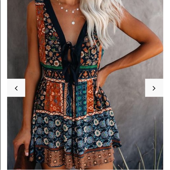 VICI Aladdin Printed Toe Romper Small - Picture 2 of 6